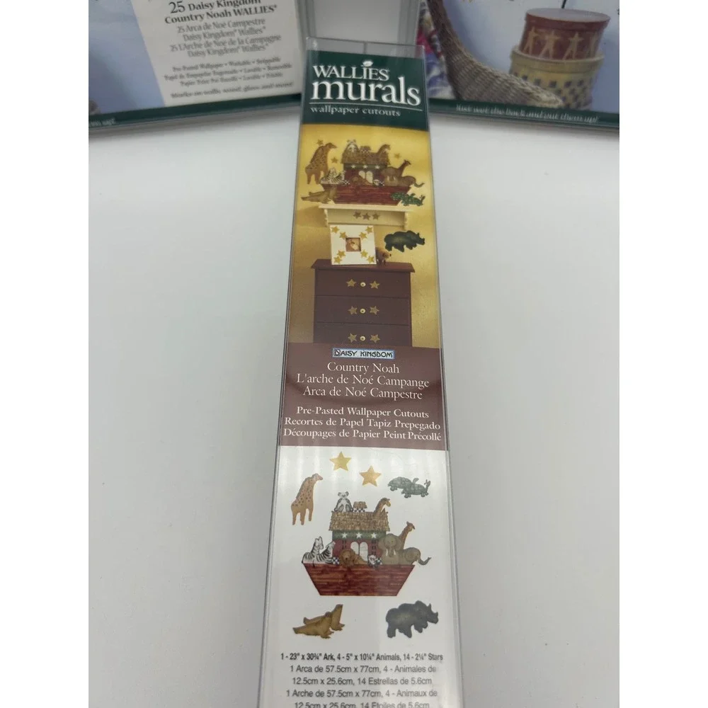 Wallies Daisy Kingdom Country Noah Ark Wallpaper Cutouts & Murals 3 Pack Set NEW